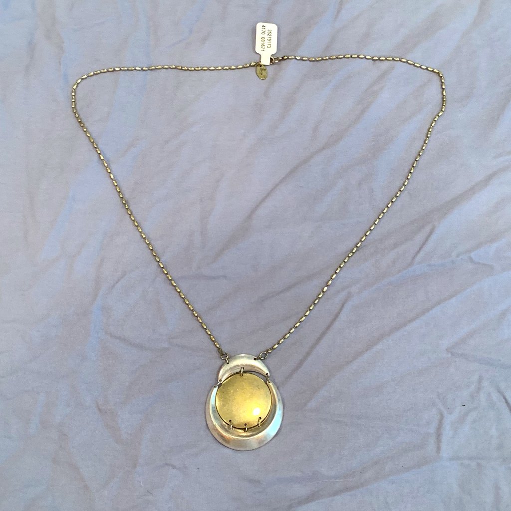 Berry Mixed Metal Medallion Necklace